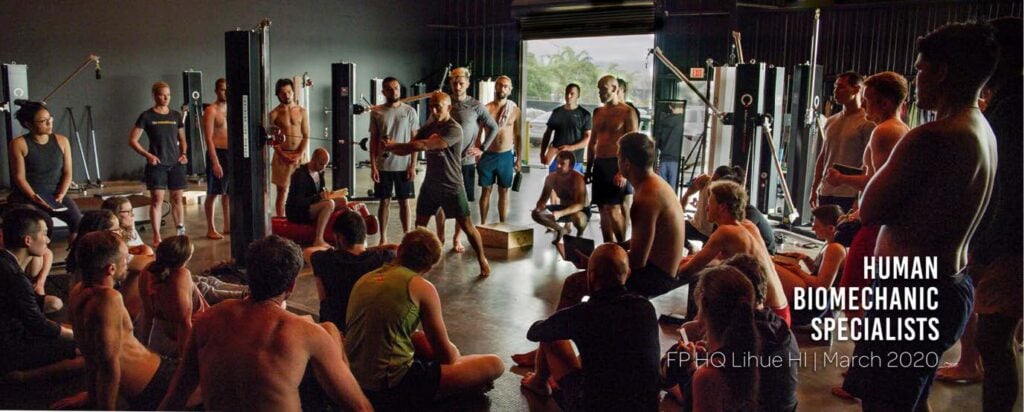 Functional Patterns exercise demonstration at Garden Grove Biomechanics, focusing on core stability.